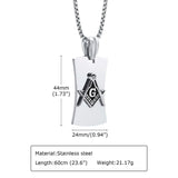 Men's Stainless Steel Pendant with Box Chain