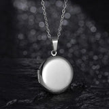 Personalized Stainless Steel Pendant Necklace - 25mm Round Locket