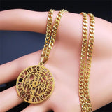 Hip Hop Catholic St. Benedict Pendant Necklace Stainless Steel