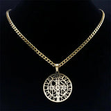 Hip Hop Catholic St. Benedict Pendant Necklace Stainless Steel