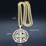 Hip Hop Catholic St. Benedict Pendant Necklace Stainless Steel