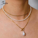 High End PVD Baroque Pearl Pendant Necklace