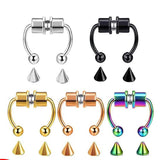 Stainless Steel Magnetic Horseshoe Nose Ring Non-Piercing Nose Clip Nose Jewelry