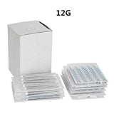 50Pcs 16G Piercing Needles Surgical Steel Disposable Sterilized Tattoo Ear