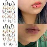 Unisex Hip Hop Ear Stud Body Piercing Rings