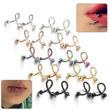 Unisex Hip Hop Ear Stud Body Piercing Rings