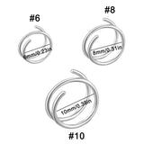 3Pcs Double Nose Ring Hoop Set 6/8/10mm