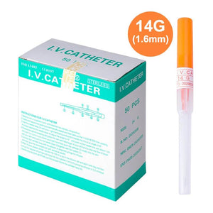 Sterile Piercing Needle Disposable I.V. Catheter Cannula Set 14G-24G