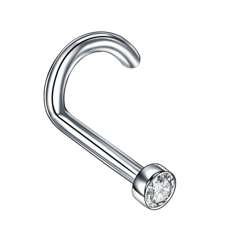 10Pcs Titanium G23 Nose Stud Set 18G 20G Body Jewelry