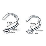 10Pcs Titanium G23 Nose Stud Set 18G 20G Body Jewelry