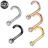 10Pcs Titanium G23 Nose Stud Set 18G 20G Body Jewelry