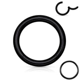 316l Surgical Steel Hinged Nose Rings Hoop 20G-14G Gold Silver Rose Black