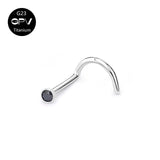 Multicolor Zircon G23 Titanium Nose Nail 0.8mm