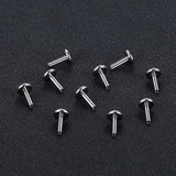 10Pcs Titanium Lip Labret Piercing for Lobe Nostril Cartilage
