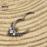 G23 Titanium Opal Round Nose Piercing Ring 16G