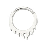 ASTM F-136 Titanium Nose Ring Flame Hinged Segment Clicker