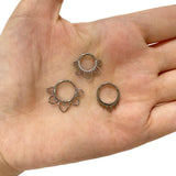 ASTM F-136 Titanium Nose Ring Flame Hinged Segment Clicker