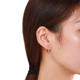 ASTM F136 Titanium Double Row Zircon Ring Nose Rings
