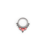 8/10mm Zircon Nose Ring CZ Hinged G23 Titanium Septum Jewelry