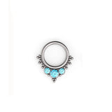 8/10mm Zircon Nose Ring CZ Hinged G23 Titanium Septum Jewelry