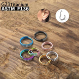 G23 Titanium Nose Ring Cz Septum Clicker Hoop Body Jewelry