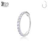 Titanium Nose Ring CZ Zircon Hoop Body Jewelry