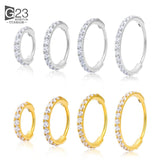 Titanium Nose Ring CZ Zircon Hoop Body Jewelry