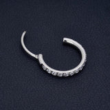 Titanium Nose Ring CZ Zircon Hoop Body Jewelry