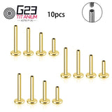 10Pcs G23 Titanium Base For Labret Nose Piercing Ring Earrings