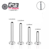 10Pcs G23 Titanium Base For Labret Nose Piercing Ring Earrings