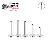 10Pcs G23 Titanium Base For Labret Nose Piercing Ring Earrings