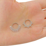 G23 Titanium Fan-shaped Zircon Nose Ring Hoop