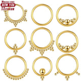 Titanium Clicker Piercing Nose Ring Hoop F136
