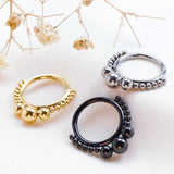 Titanium Clicker Piercing Nose Ring Hoop F136