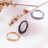 Titanium Clicker Piercing Nose Ring Hoop F136