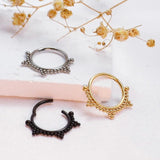 Titanium Clicker Piercing Nose Ring Hoop F136