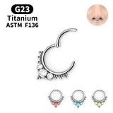 Crystal Nose Ring Earrings Piercing G23 F136 Women Nipple Ring Body Piercing