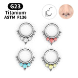 Crystal Nose Ring Earrings Piercing G23 F136 Women Nipple Ring Body Piercing