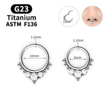 Crystal Nose Ring Earrings Piercing G23 F136 Women Nipple Ring Body Piercing