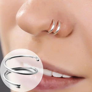 2Pcs Stainless Steel Nose Hoop Ring Nostril Piercing Body Jewelry
