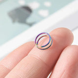 2Pcs Stainless Steel Nose Hoop Ring Nostril Piercing Body Jewelry