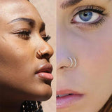 2Pcs Stainless Steel Nose Hoop Ring Nostril Piercing Body Jewelry