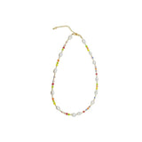 Colorful Beaded Pearl Choker Necklace for Women