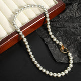Grey Pearl Chokers Necklace for Women Girls Bridals Wedding Banquet Necklaces