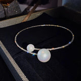1PC Simulated Pearl Bridal Jewelry sets Adjustable Necklace