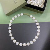 Natural Shell Heart Star Beaded Necklace Choker for Women