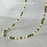 Shell Pearl Spinel Necklace