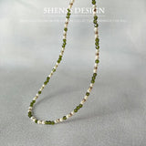 Shell Pearl Spinel Necklace