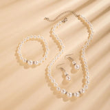 Layers Pearl Choker Necklace for Women Pearl Bead Maxi Chain Christmas Party