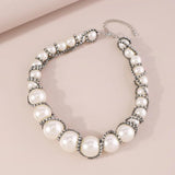 Big Pearl Choker Necklace for Women Wedding Bridal Statement Jewelry